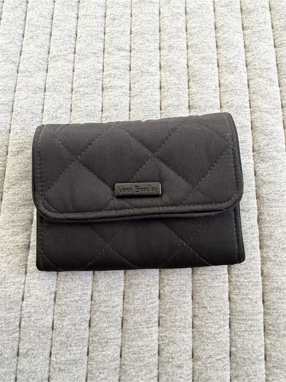 Vera Bradley Black Performance Twill Riley Wallet